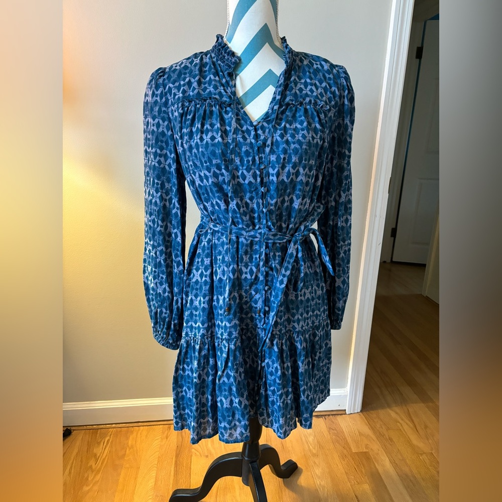 Anthropologie mini shirt dress - blue